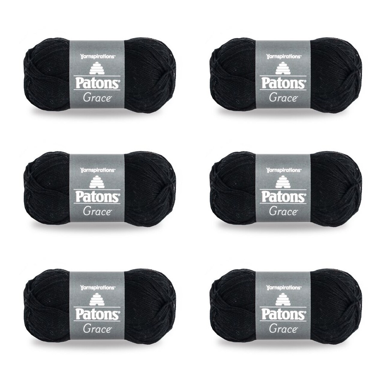 Patons Grace Night Yarn - 6 Pack of 1.75oz/50g - Cotton - 3 DK - 136 Yards - Knitting/Crochet
